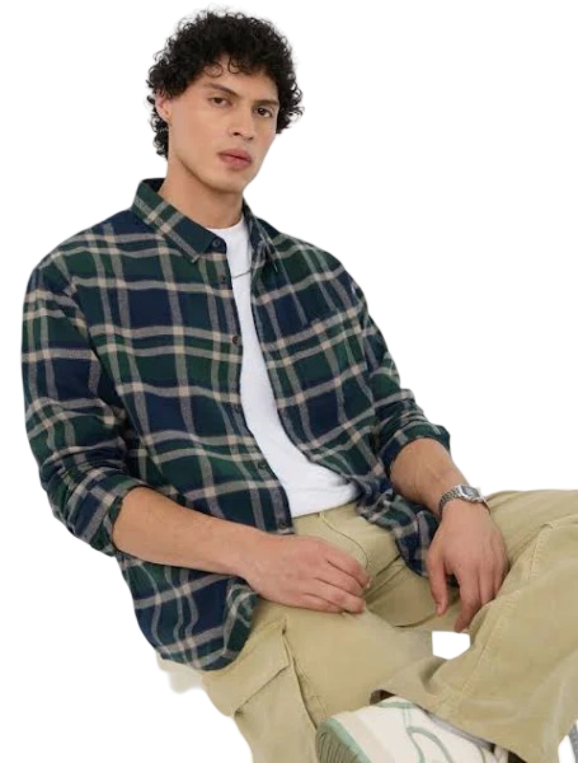 Emerald Men Relaxed Shirts - L