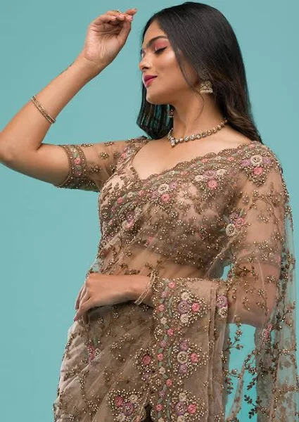 Heavy Designers Net Saree