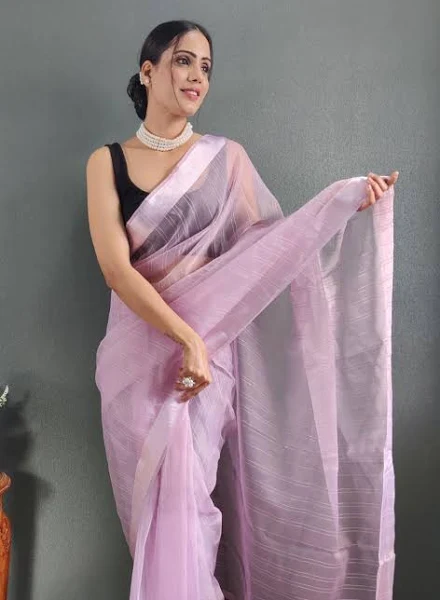 Plain Work Traditional Saree