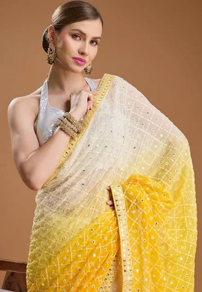 Georgette Embellished Party Saree