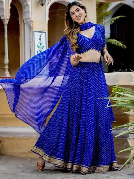 Printed Ready to Wear Lehenga & Blouse With Dupatta