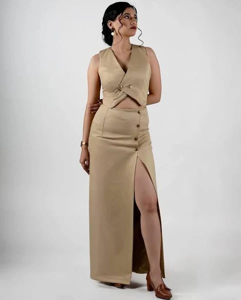 Women's Crop Top & Skirt Co-Ord Set